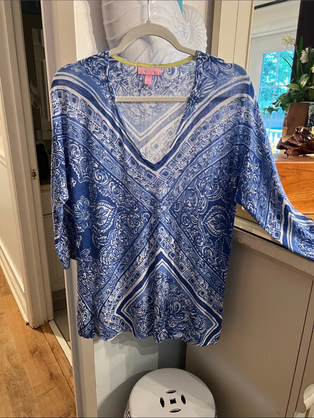 Lilly Pulitzer Summer Weight Tunic Sweater EEEUC
